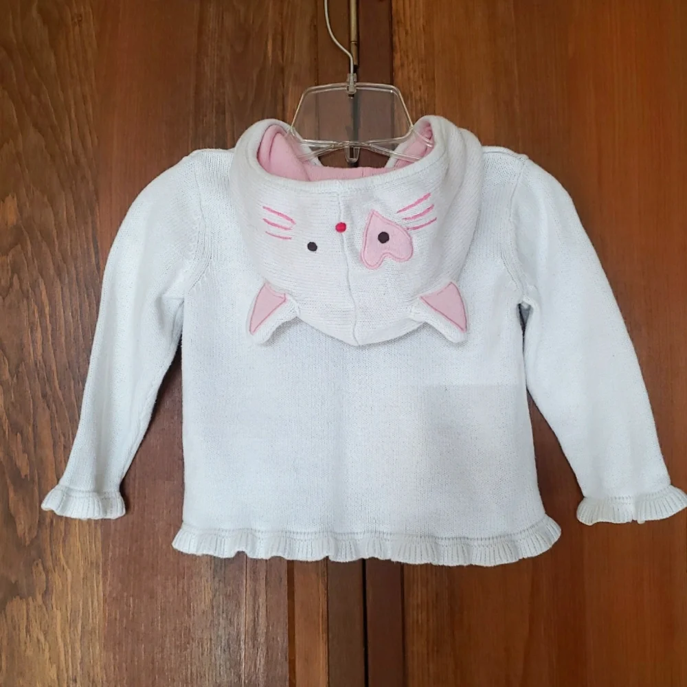 Gymboree 2008 Baby Girl Kitty Cat Sweater Sz 18-24M